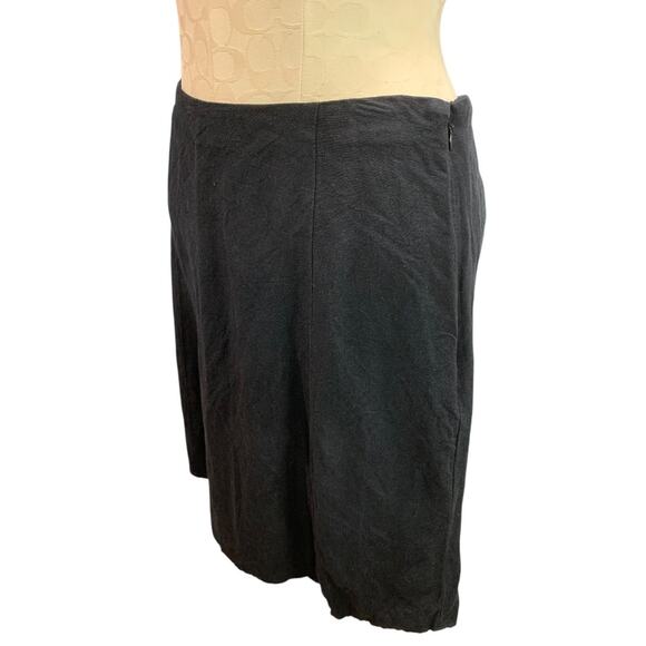 Size 4P Loft Petites Linen Blend Skirt Side Zip A-Line - Picture 3 of 7